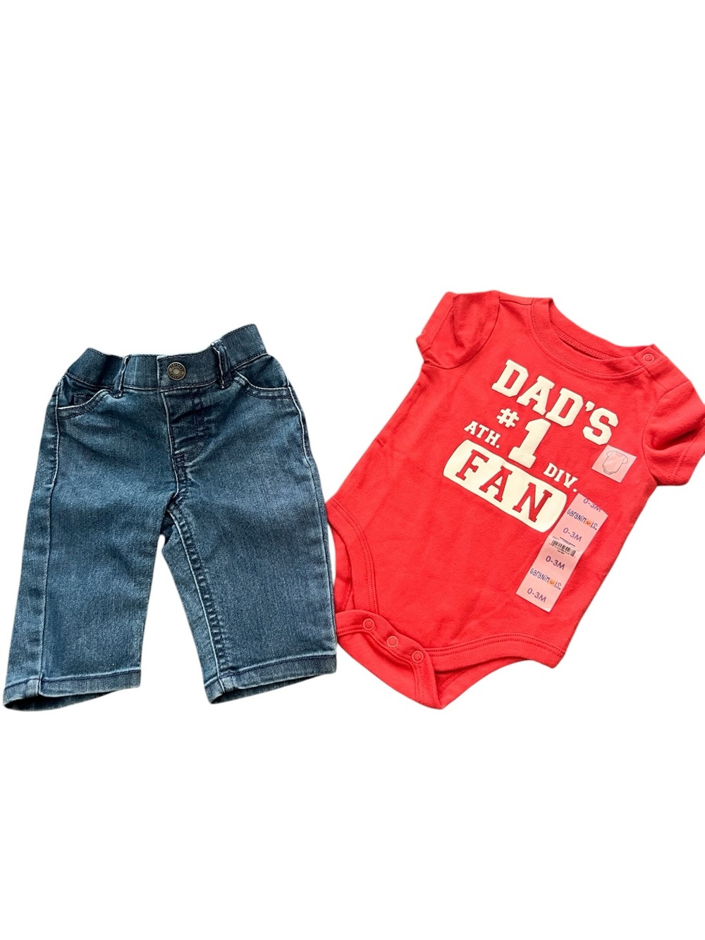 CARTERS Jeans and Onesie Set